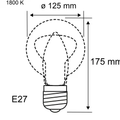1879 Filament 230V - LED Globe G125 E27