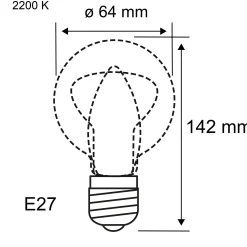 1879 Filament 230V - LED Kolben Dim