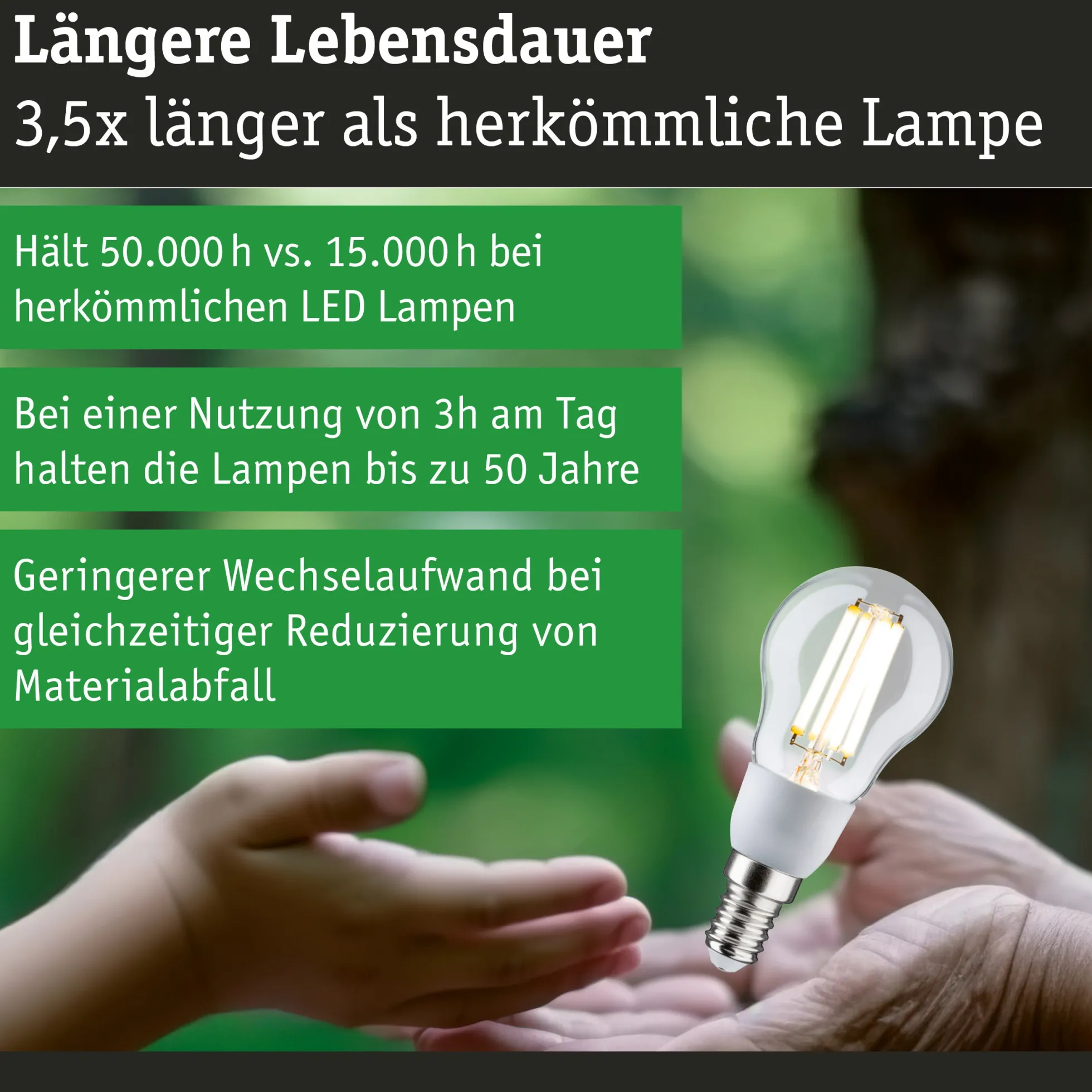 Efficient-Line Filament 230V - LED Tropfen 3er-Set 100mm