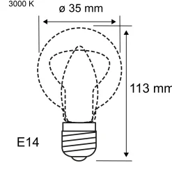 Efficient-Line Filament 230V - LED Kerze E14
