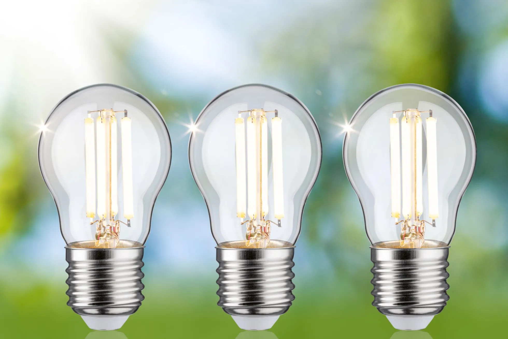 Efficient-Line Filament 230V - LED Tropfen 3er-Set 80mm