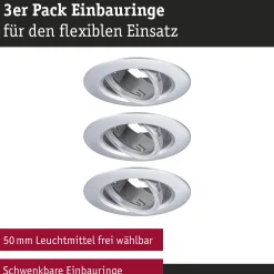 Einbauleuchte - 3er-Set schwenkbar