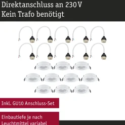 Einbauleuchte - 10er-Set schwenkbar