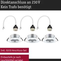 Einbauleuchte - 3er-Set starr