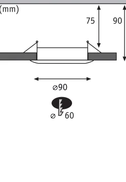 Einbauleuchte - 3er-Set starr