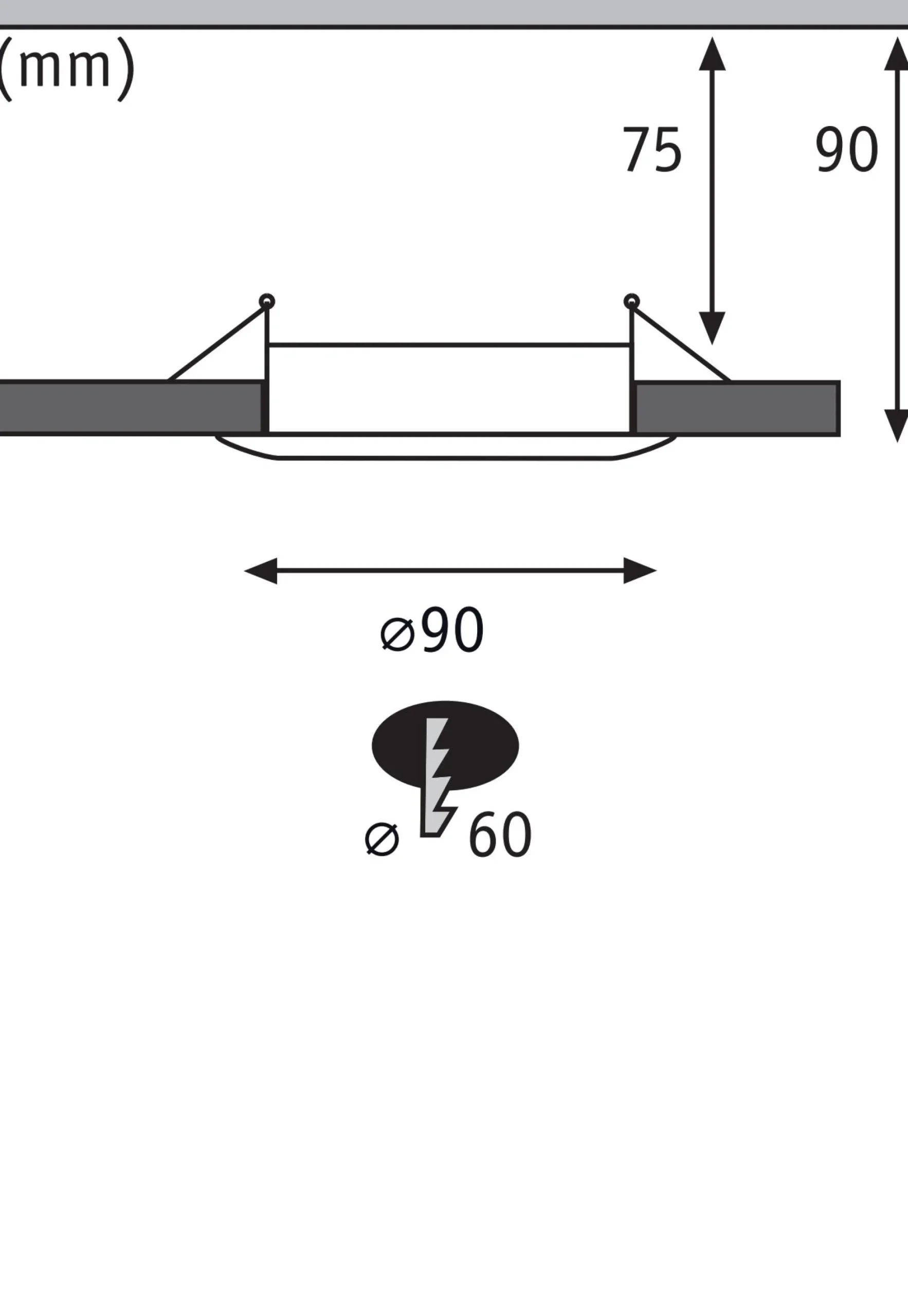 Einbauleuchte - 3er-Set starr