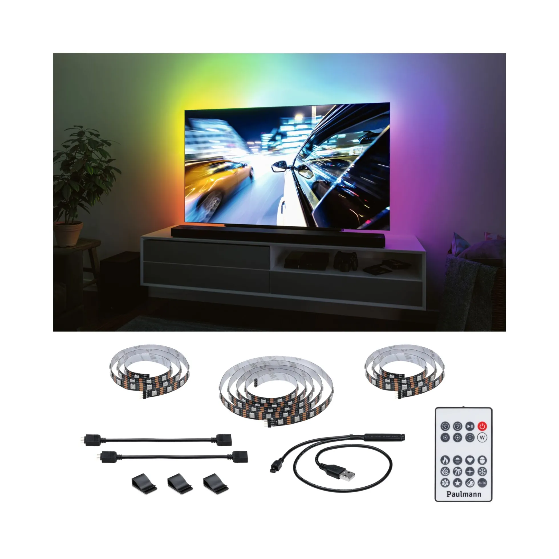 EntertainLED USB LED Strip - TV-Beleuchtung 65 Zoll