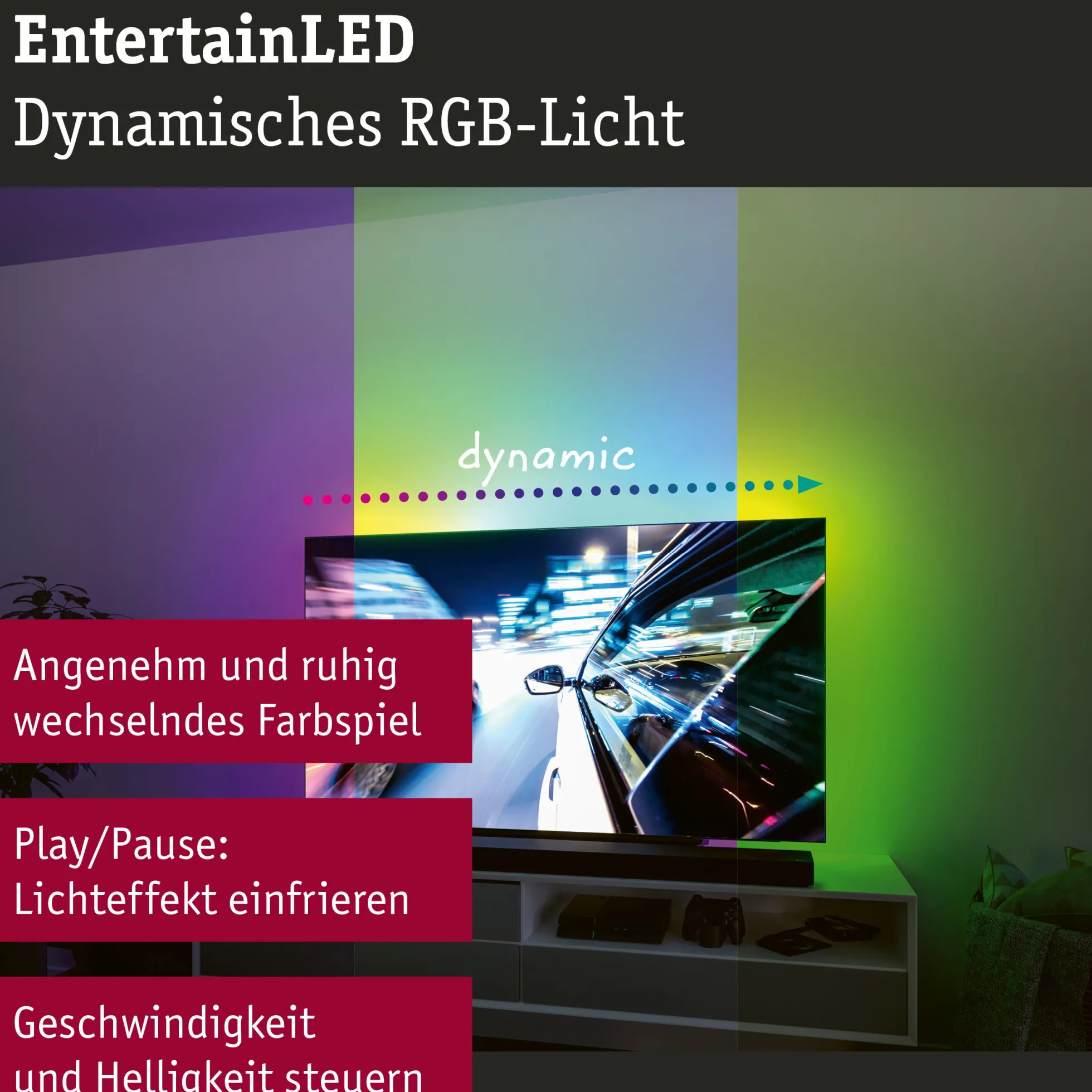 EntertainLED USB LED Strip - TV-Beleuchtung 65 Zoll