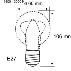 Filament 230V - LED Birne E27