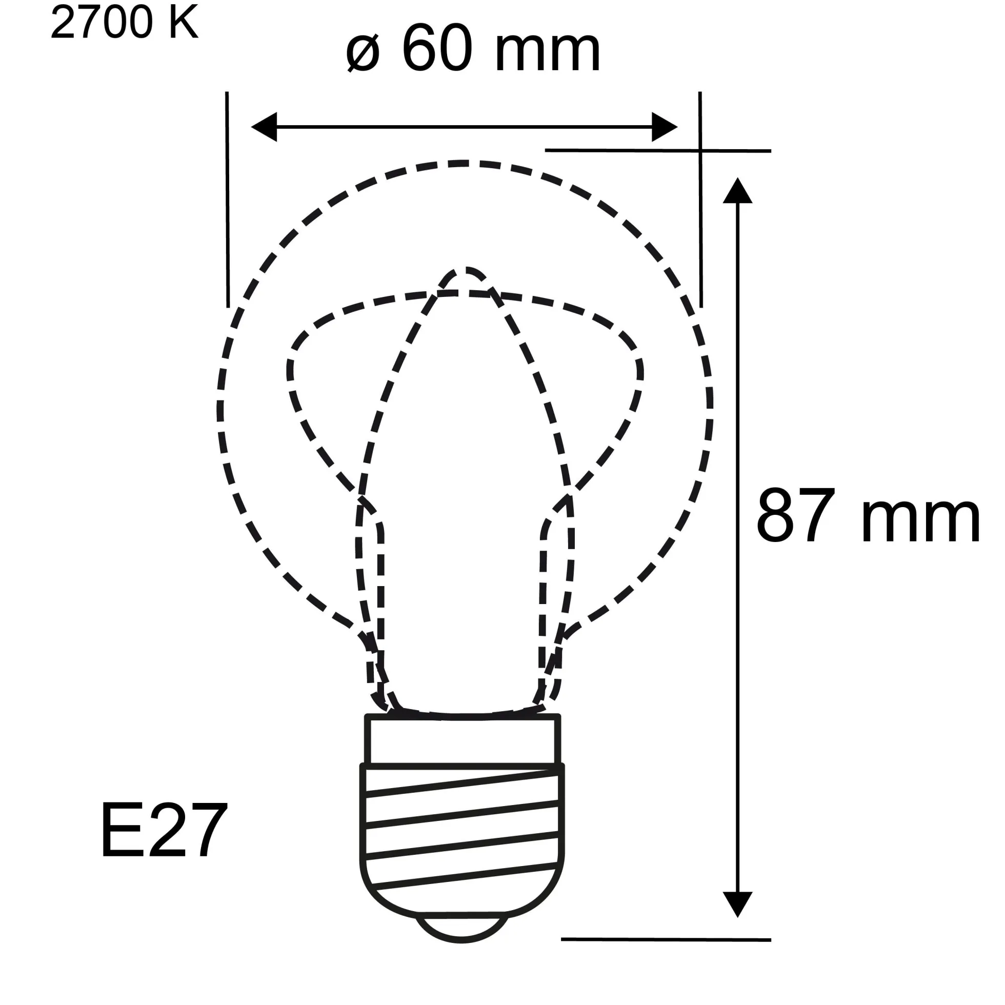 Filament 230V - LED Globe G60 E27