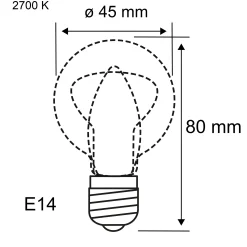 Filament 230V - LED Tropfen E14