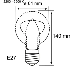 Filament 230V Smart Home Zigbee 3.0 - LED Kolben ST64 E27