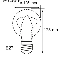 Filament 230V Smart Home Zigbee 3.0 - LED Globe G125 E27