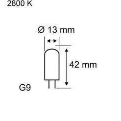 Hochvolthalogen - Hochvolthalogen G9 230V 2x416lm 2x35W 2800K dimmbar Klar