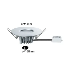 House Außeneinbauleuchte - House Außeneinbauleuchte IP44 rund 95mm 3000K 4,4W 410lm 230V Silber Metall/Acryl