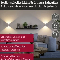 LED Akkuwandleuchte - Zorik