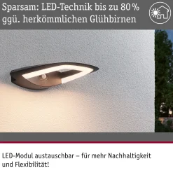 LED Außenwandleuchte - Akena Dämmerungsgesteuerter Bewegungsmelder (IR)