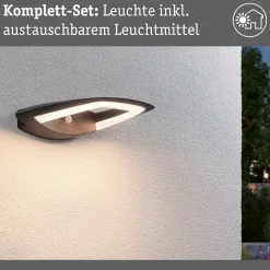 LED Außenwandleuchte - Akena Dämmerungsgesteuerter Bewegungsmelder (IR)