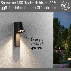 LED Außenwandleuchte - Caissa Dämmerungsgesteuerter Bewegungsmelder (HF)