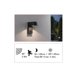 LED Außenwandleuchte - Capea Dämmerungsgesteuerter Bewegungsmelder (IR)
