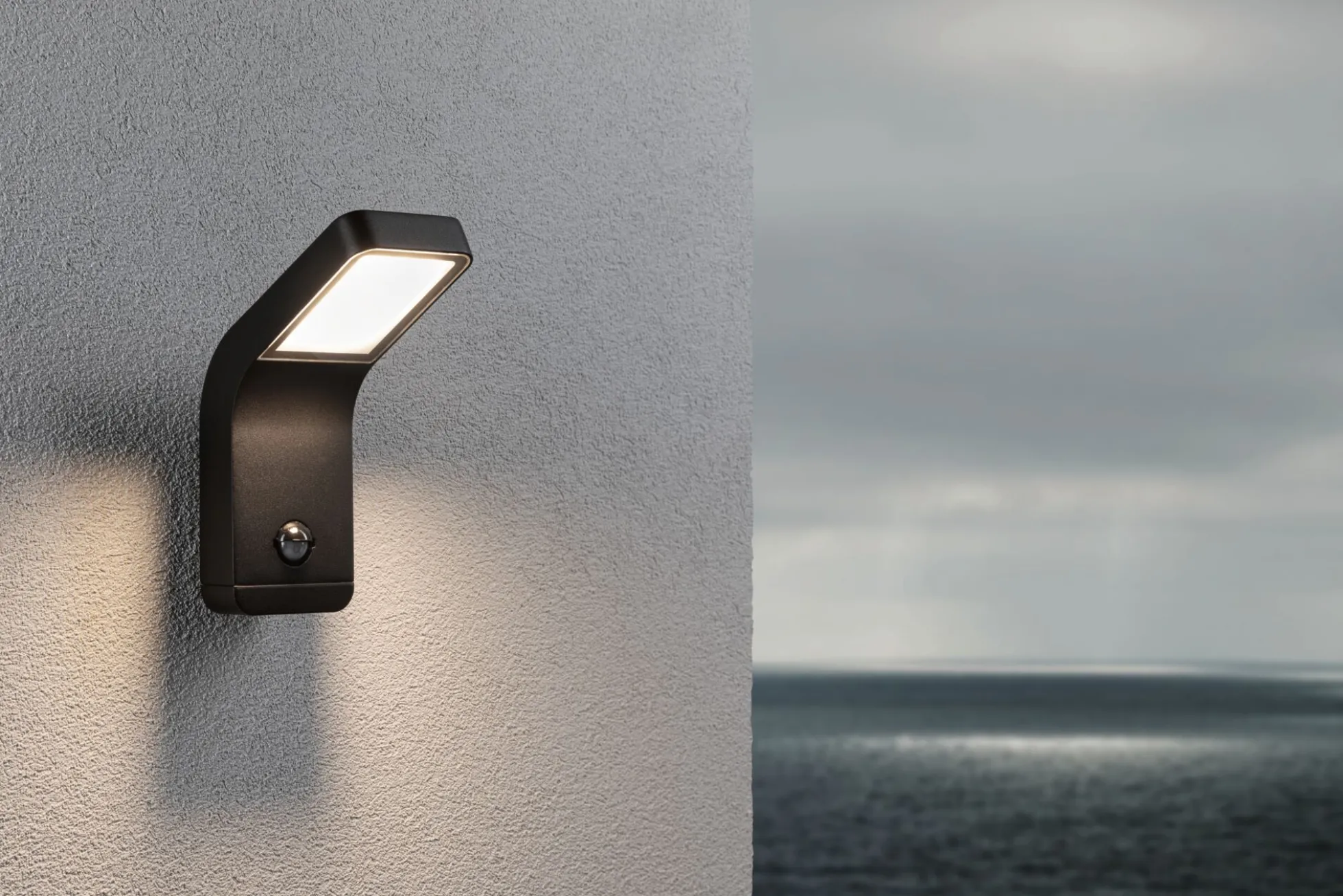 LED Außenwandleuchte - Kulma Dämmerungsgesteuerter Bewegungsmelder (IR) seewasserresistent