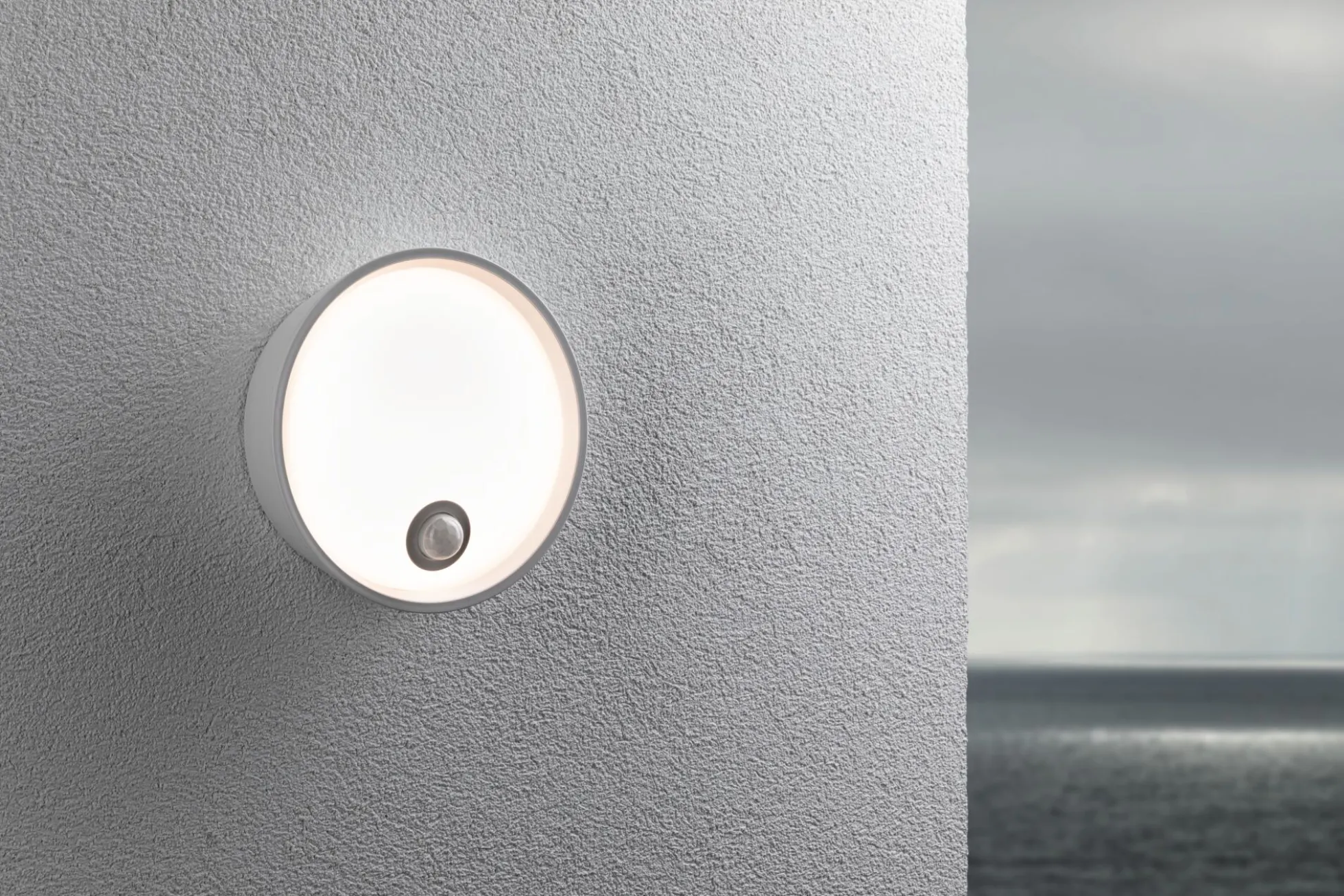 LED Außenwandleuchte - Platomo Dämmerungsgesteuerter Bewegungsmelder (IR) seewasserresistent