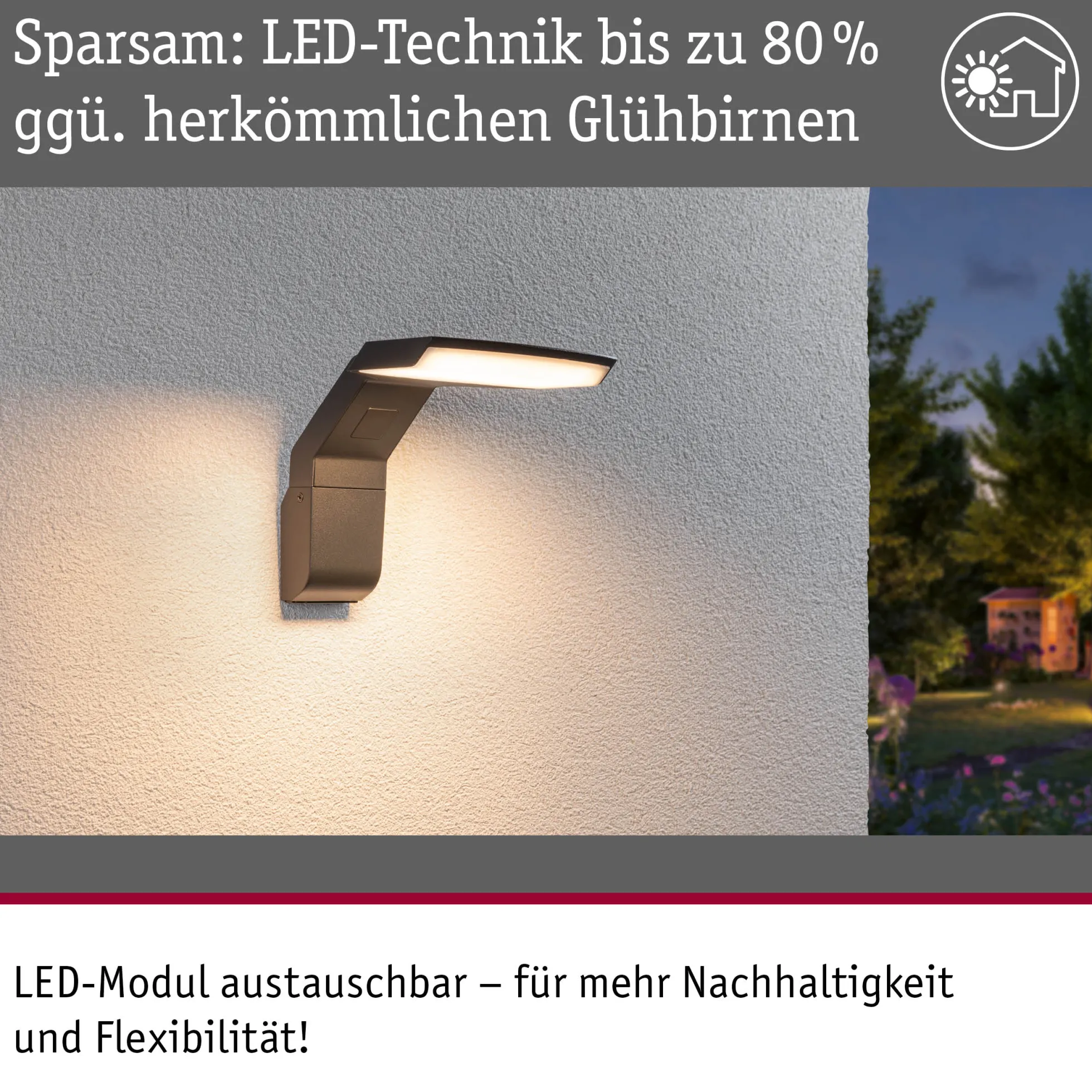 LED Außenwandleuchte - Zenera insektenfreundlich und seewasserresistent