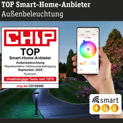 LED Außenwandleuchte Smart Home Zigbee 3.0 - Capera Dämmerungsgesteuerter Bewegungsmelder (IR) insektenfreundlich