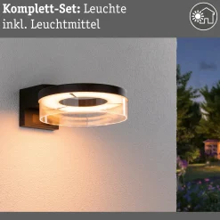 LED Außenwandleuchte Smart Home Zigbee 3.0 - Capera Dämmerungsgesteuerter Bewegungsmelder (IR) insektenfreundlich