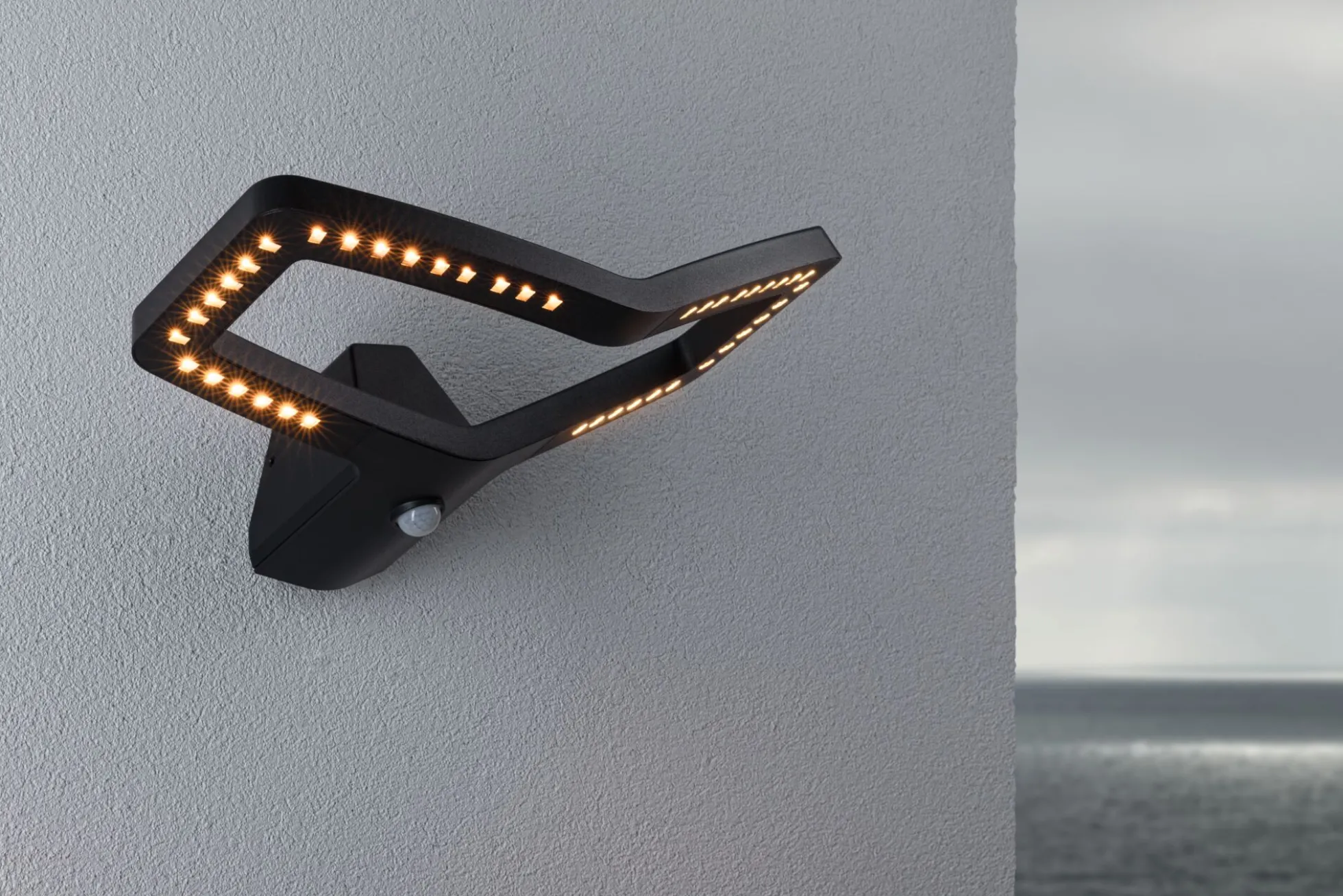 LED Außenwandleuchte Smart Home Zigbee 3.0 - Alara Dämmerungsgesteuerter Bewegungsmelder (IR)
