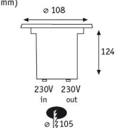LED Bodeneinbauleuchte - LED Bodeneinbauleuchte IP67 rund 108mm 3000K 3,5W 230lm 230V Edelstahl Metall