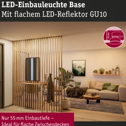 LED Einbauleuchte - Base GU10 Flat schwenkbar