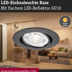LED Einbauleuchte - Base GU10 Flat schwenkbar