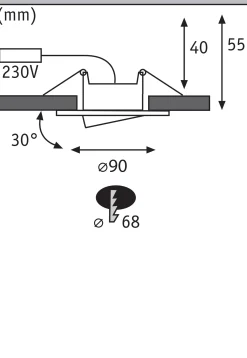 LED Einbauleuchte - Calla 3er-Set schwenkbar