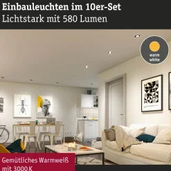 LED Einbauleuchte - 10er-Set schwenkbar