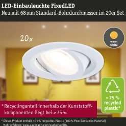 LED Einbauleuchte - FixedLED 20er-Set schwenkbar