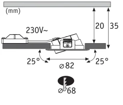 LED Einbauleuchte - FixedLED 20er-Set schwenkbar