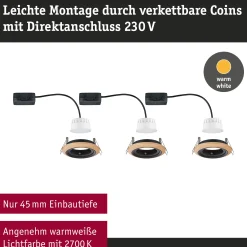 LED Einbauleuchte - Lanati 3er-Set