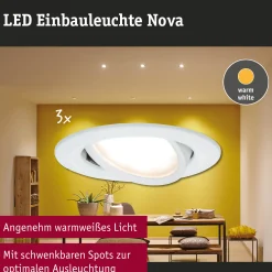 LED Einbauleuchte - Nova 3er-Set schwenkbar
