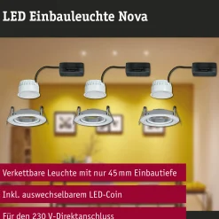 LED Einbauleuchte - Nova 3er-Set schwenkbar
