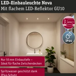 LED Einbauleuchte - Nova GU10 Flat starr