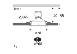 LED Einbauleuchte - Nova GU10 Flat starr
