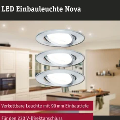 LED Einbauleuchte - Nova Basisset schwenkbar
