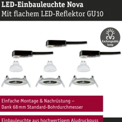 LED Einbauleuchte - Nova GU10 Flat starr