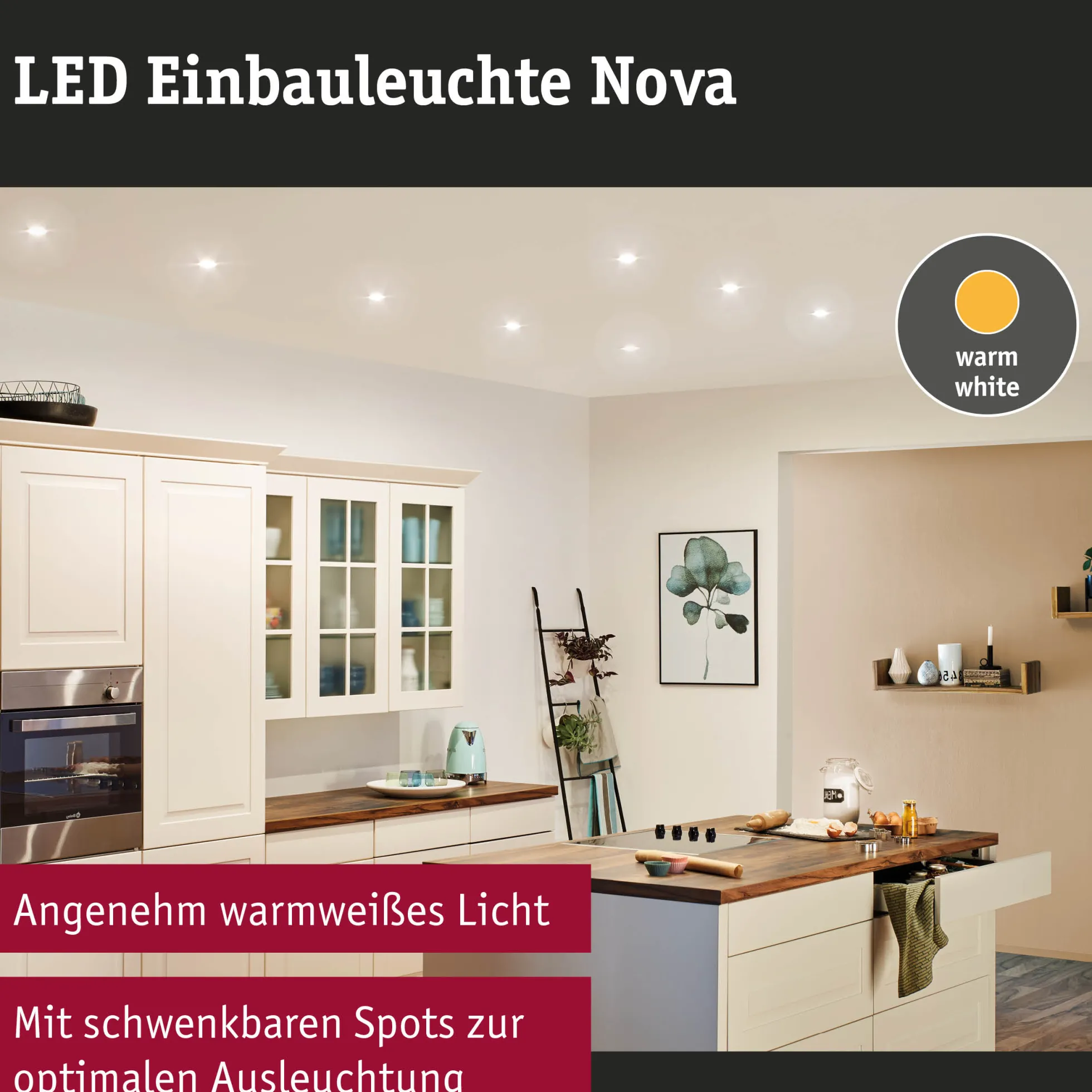 LED Einbauleuchte - Nova Basisset schwenkbar