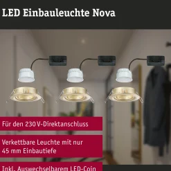 LED Einbauleuchte - Nova 3er-Set