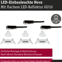 LED Einbauleuchte - Nova GU10 Flat starr