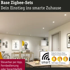 LED Einbauleuchte Smart Home Zigbee 3.0 - Base Basisset schwenkbar