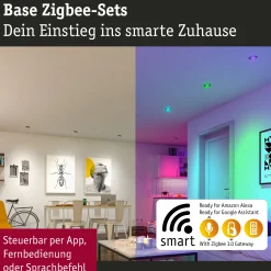LED Einbauleuchte Smart Home Zigbee 3.0 - Base Basisset schwenkbar