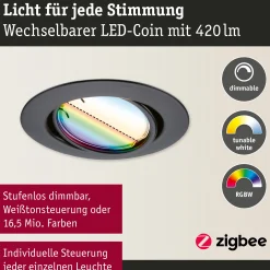 LED Einbauleuchte Smart Home Zigbee 3.0 - Base Basisset schwenkbar